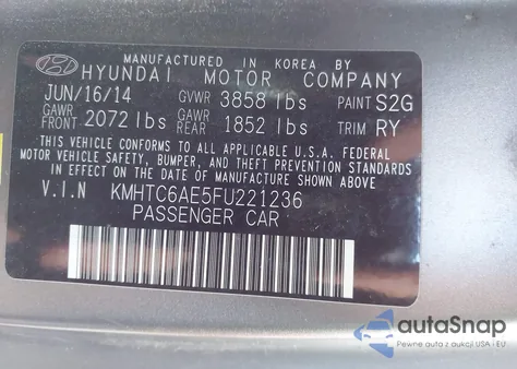 2015 Hyundai Veloster Turbo from USA, damaged, VIN KMHTC6AE5FU221236